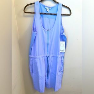 NWT Athleta Expedition Dress in periwinkle blue, size 12.